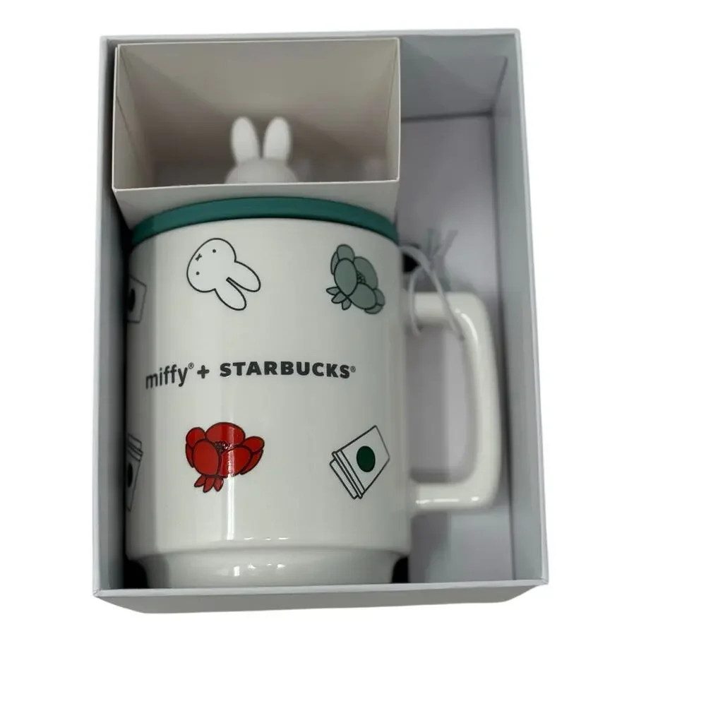 Starbucks x Miffy 2026 Ceramic Mug With Lid‎ New In Box Collectible Bunny Cup